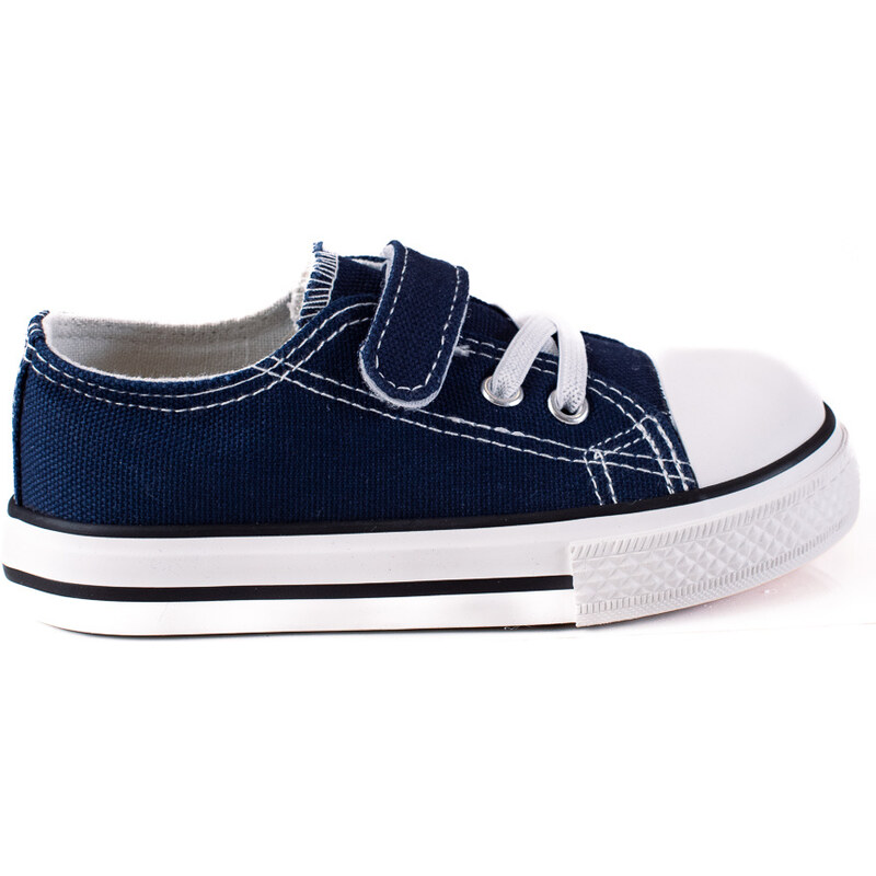 Boys' sneakers Vico fabric navy blue