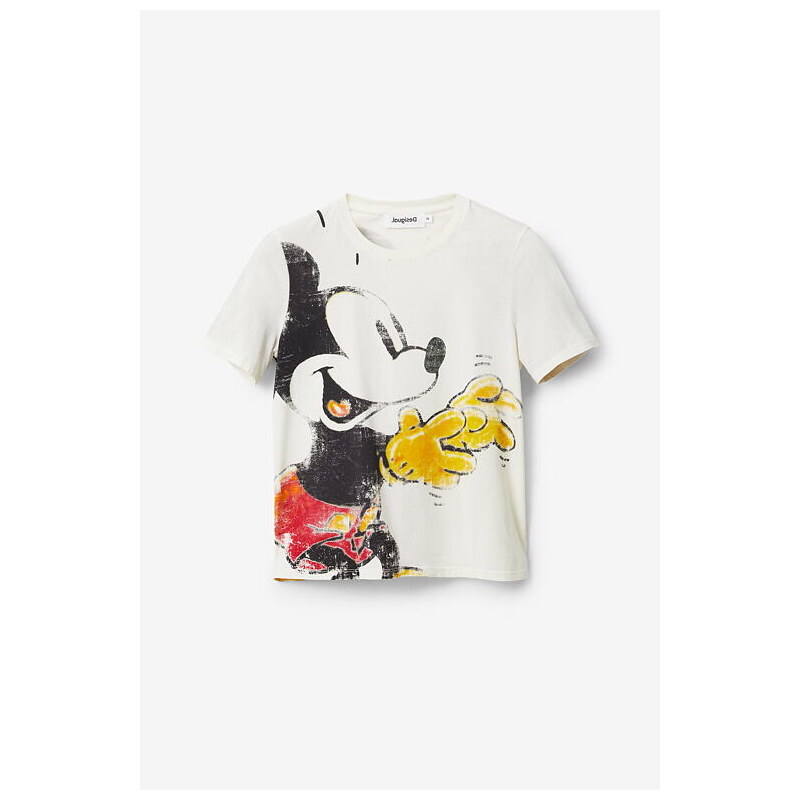 Dámské triko DESIGUAL PLSD TO MEET U MICKEY 1000 BLANCO