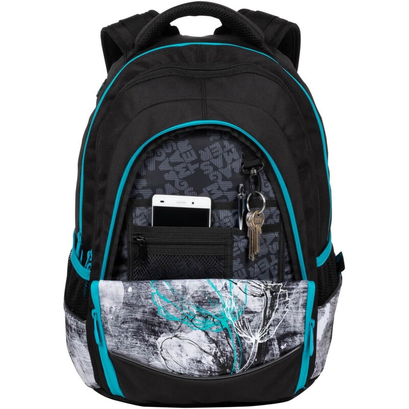 Bagmaster Školní batoh Digital 20 b turquoise/gray/black