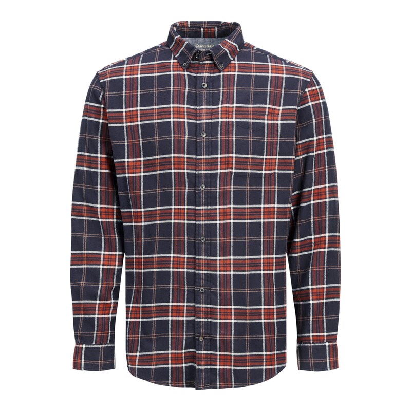 JACK & JONES Košile Classic námořnická modř / meruňková /