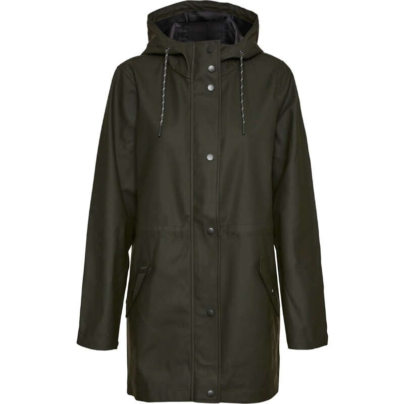 VERO MODA Přechodný kabát tmavě zelená