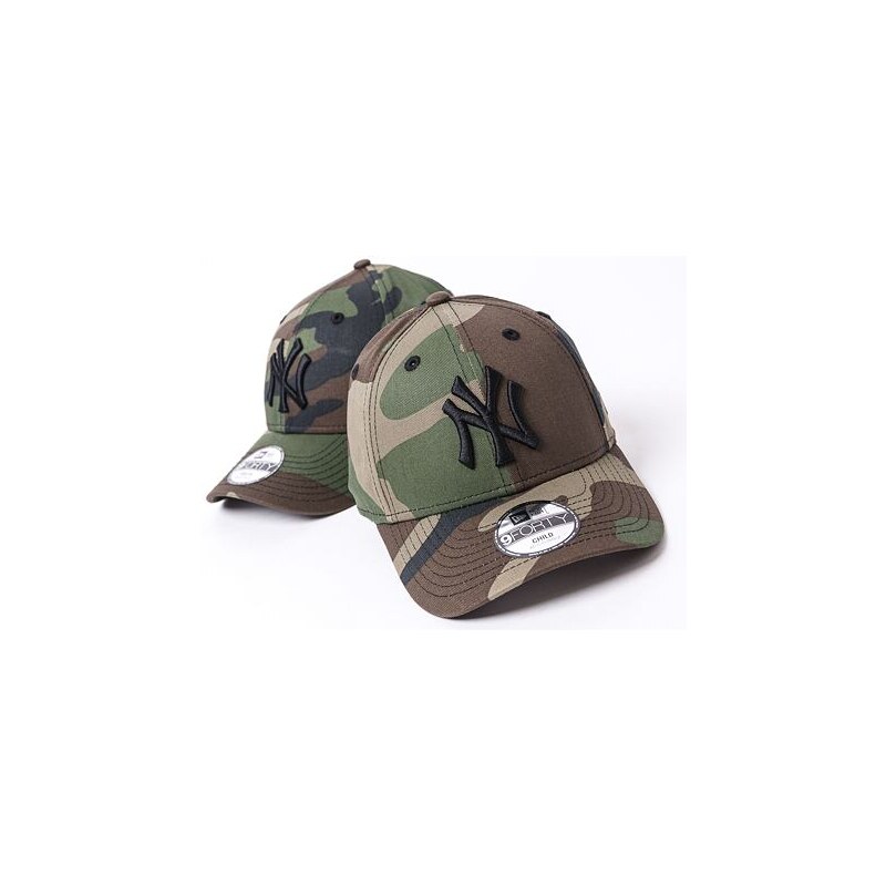 Dětská kšiltovka New Era 9FORTY Kids MLB The League Essential New York Yankees - Woodland Camo