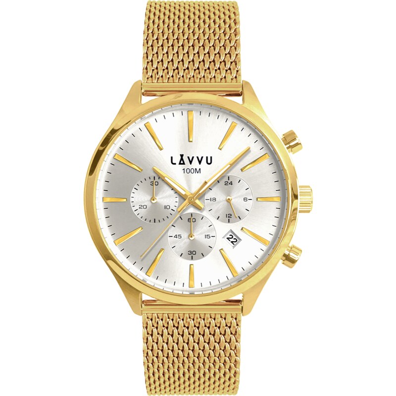 LAVVU Pánské hodinky CHRONOGRAPH NORRLAND s vodotěsností 100M LWM0232