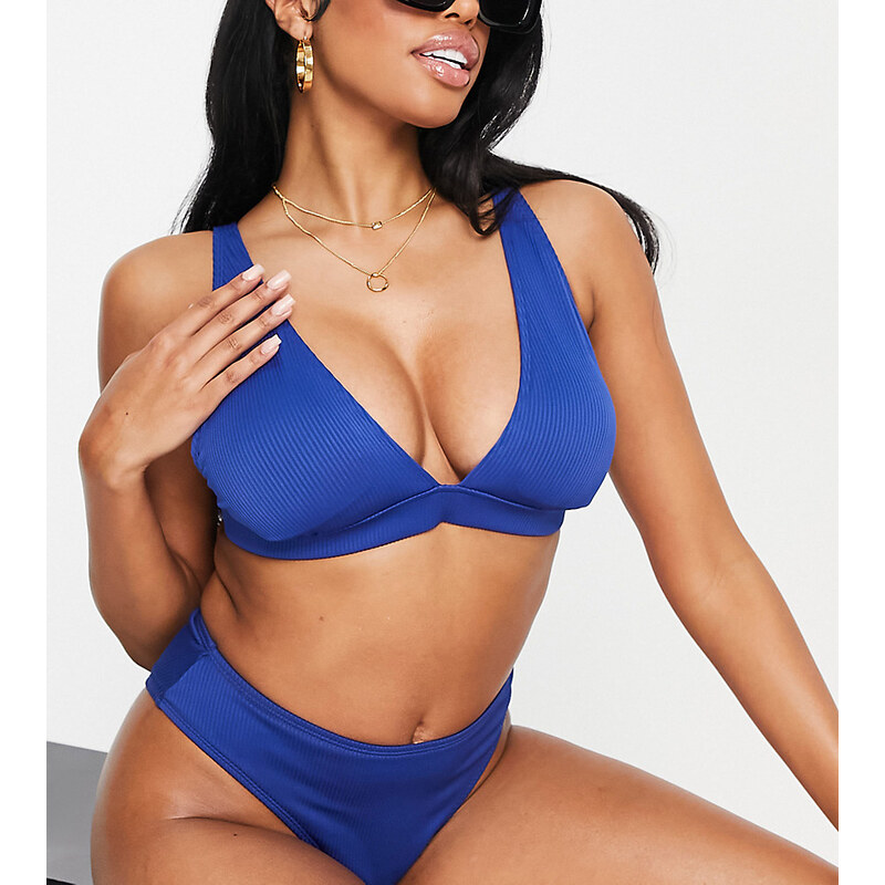 Ivory Rose Fuller Bust mix & match rib high apex triangle bikini top 72877422