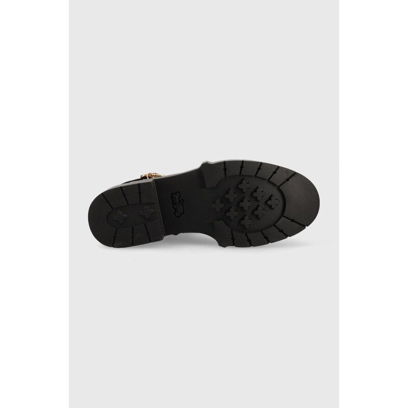 Kožené kotníkové boty Coach Lacey dámské, černá barva, na platformě, CB995