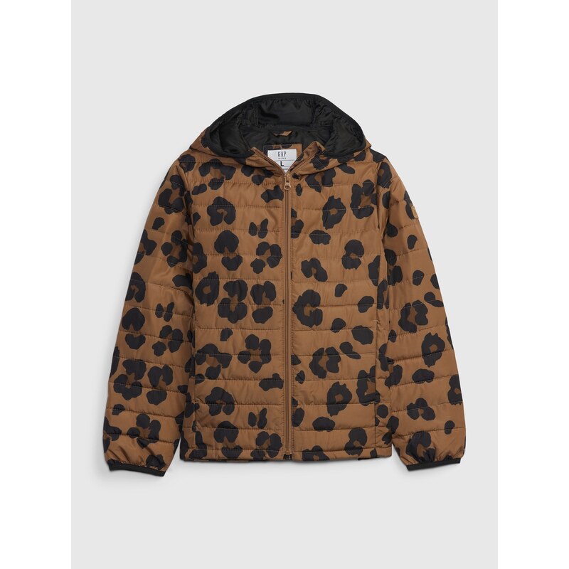 GAP Dětská lehká bunda leopard Hnědá