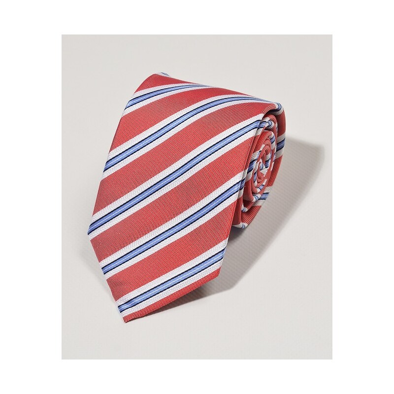 Luxusní kravata Gagliardi - červeno modrá pruhy
