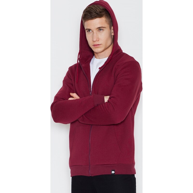 VISENT BORDÓ BASIC MIKINA V003 DEEP RED Vínová