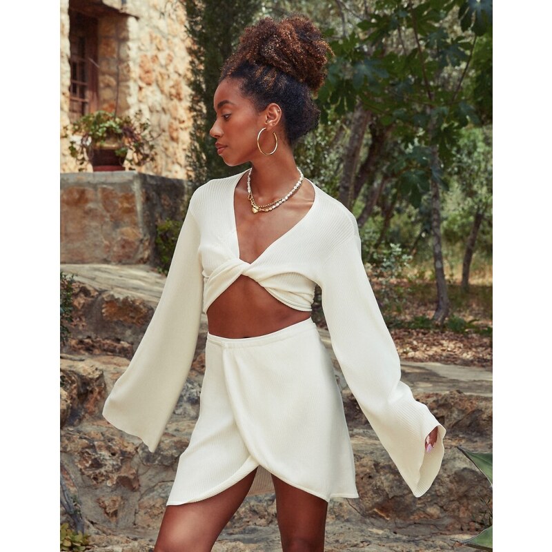4th & Reckless X Amaka Hamelijnck coast fine sheer knit co-ord