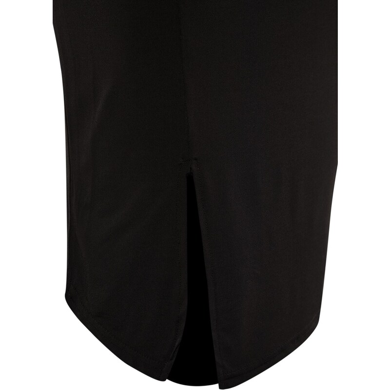 Trendyol Black Midi Bodycon Knitted Skirt