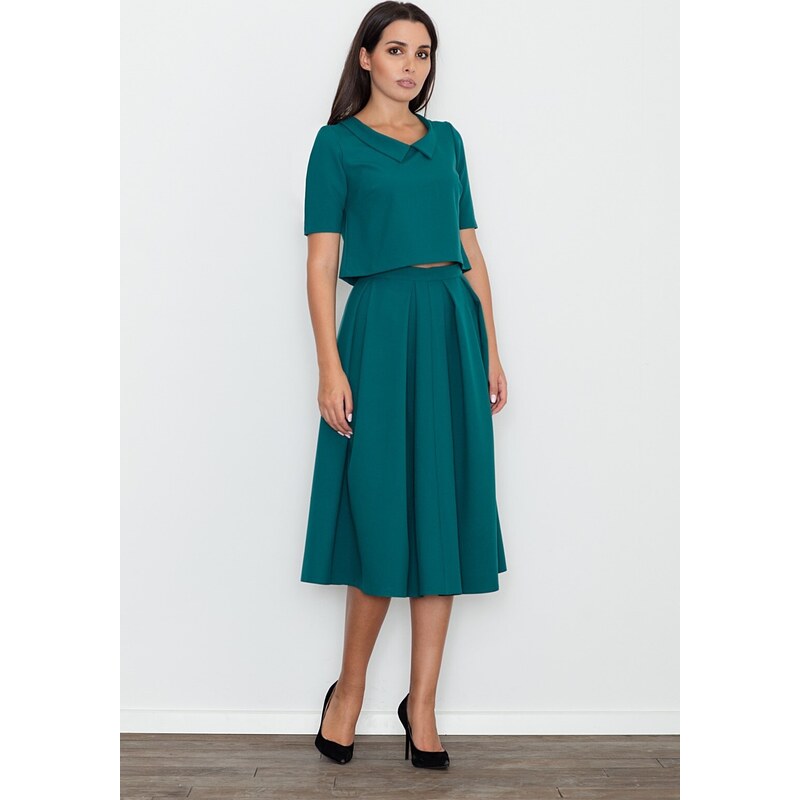 FIGL Set crop top + dlouhá sukně M579 Green Smaragdová 84022583