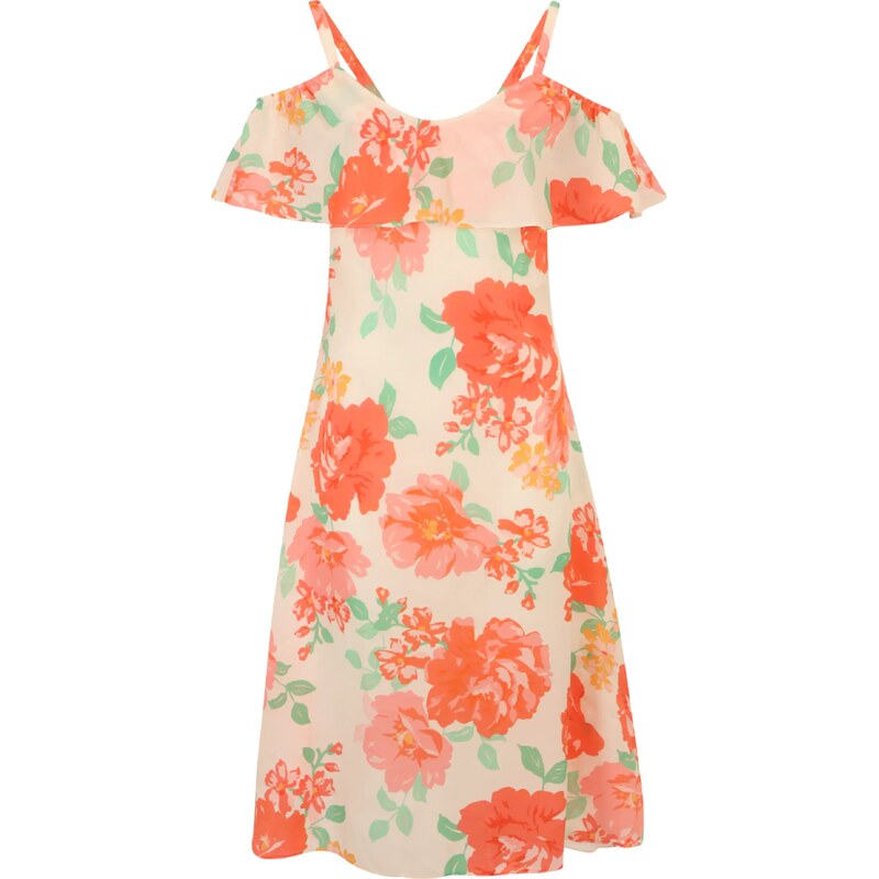 Dorothy Perkins Petite Šaty béžová / zelená / oranžová / tmavě