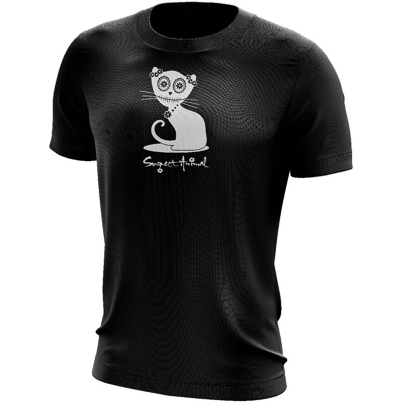 Suspect Animal Chlapecké funkční tričko MUERTA krátký rukáv Bamboo Ultra CLASSIC - Černá/bílá / 100