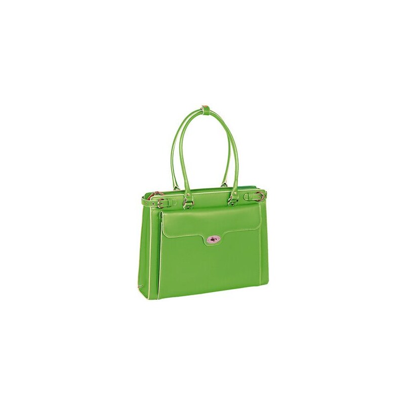 McKlein Winnetka - zelená kožená kabelka na notebook