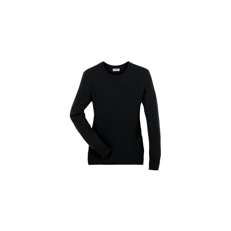 Černý dámský kašmírový svetr s okrouhlým výstřihem, N.Peal