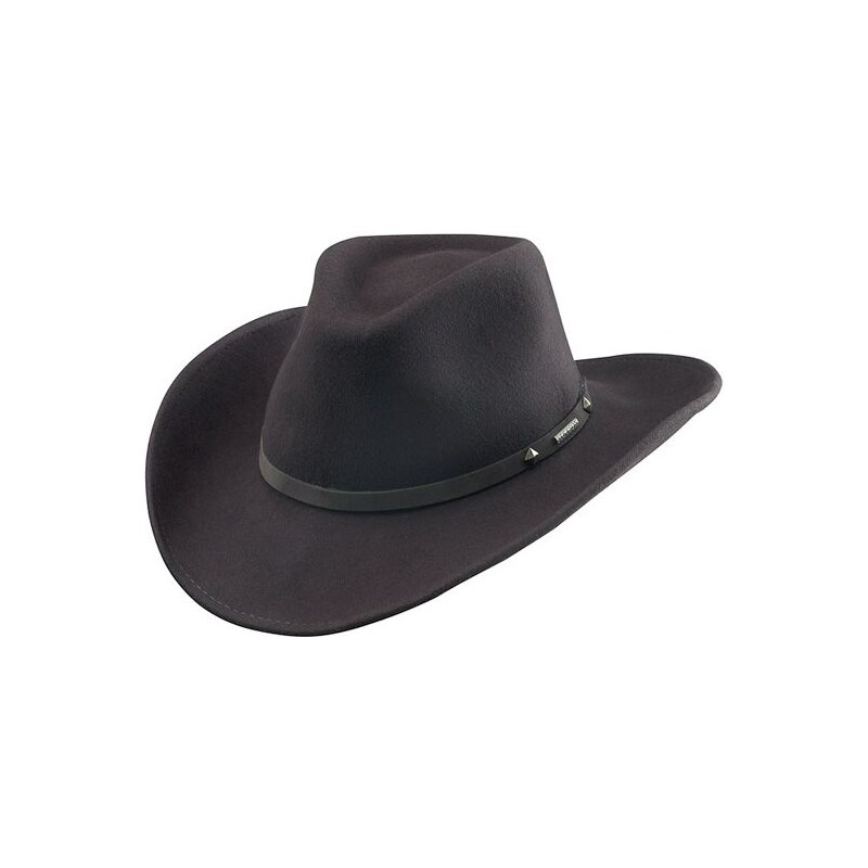 Stetson Bangs - černý plstěný klobouk westernového typu