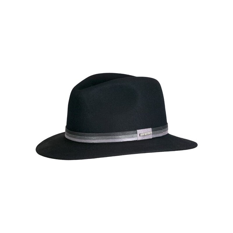 Stetson Ramsey - černý plstěný společenský klobouk