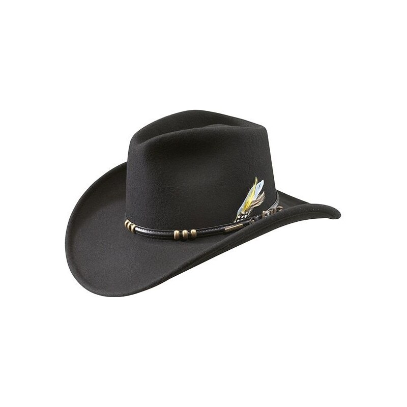 Stetson Buffalo - černý plstěný westernový klobouk