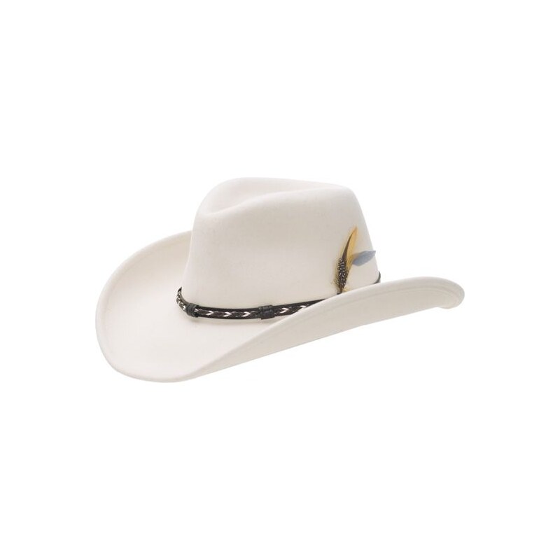 Stetson Amasa - bílý plstěný westernový klobouk