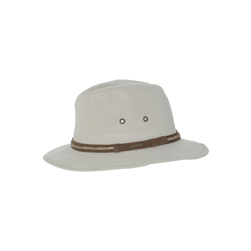 Stetson Grayville - šedobéžový bavlněný outdoorový klobouk
