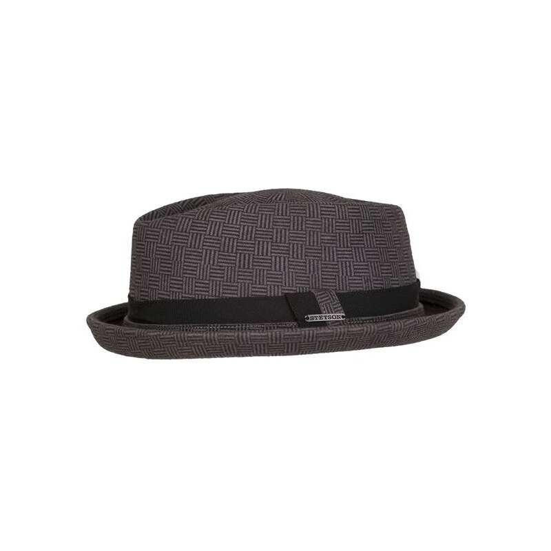 Stetson Warwick - šedý plstěný klobouček s kostičkou