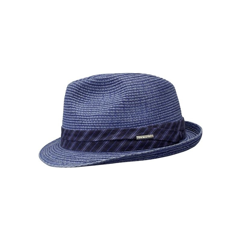 Stetson Dedham - modrý bavlněný panama klobouk
