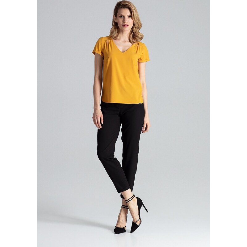 FIGL Hořčicová dámská halenka M665 Mustard