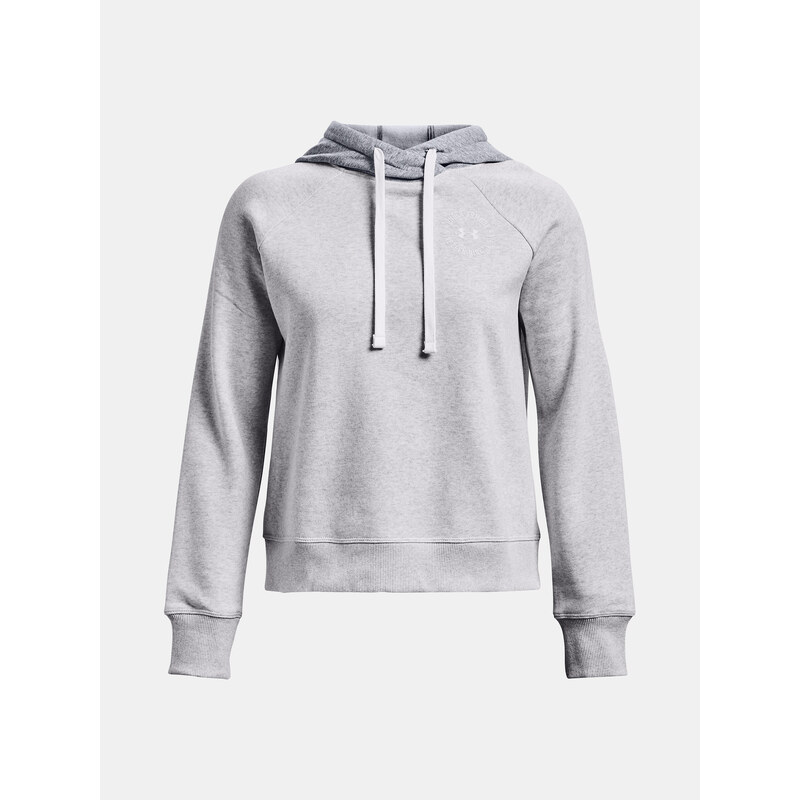 Under Armour Mikina Rival Fleece CB Hoodie-GRY - Dámské