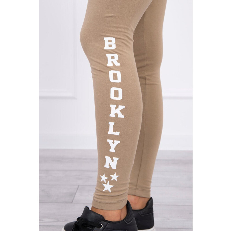K-Fashion Brooklyn velbloudí legíny kalhoty