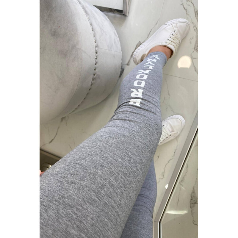K-Fashion Legíny kalhoty Brooklyn šedé