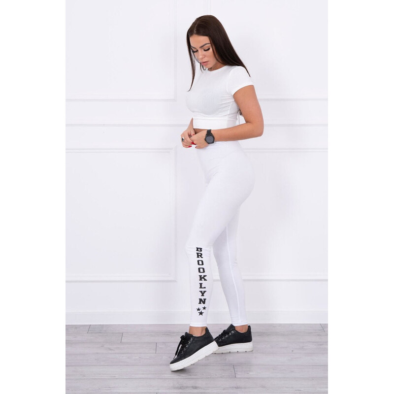 K-Fashion Kalhoty legíny Brooklyn white 84211304