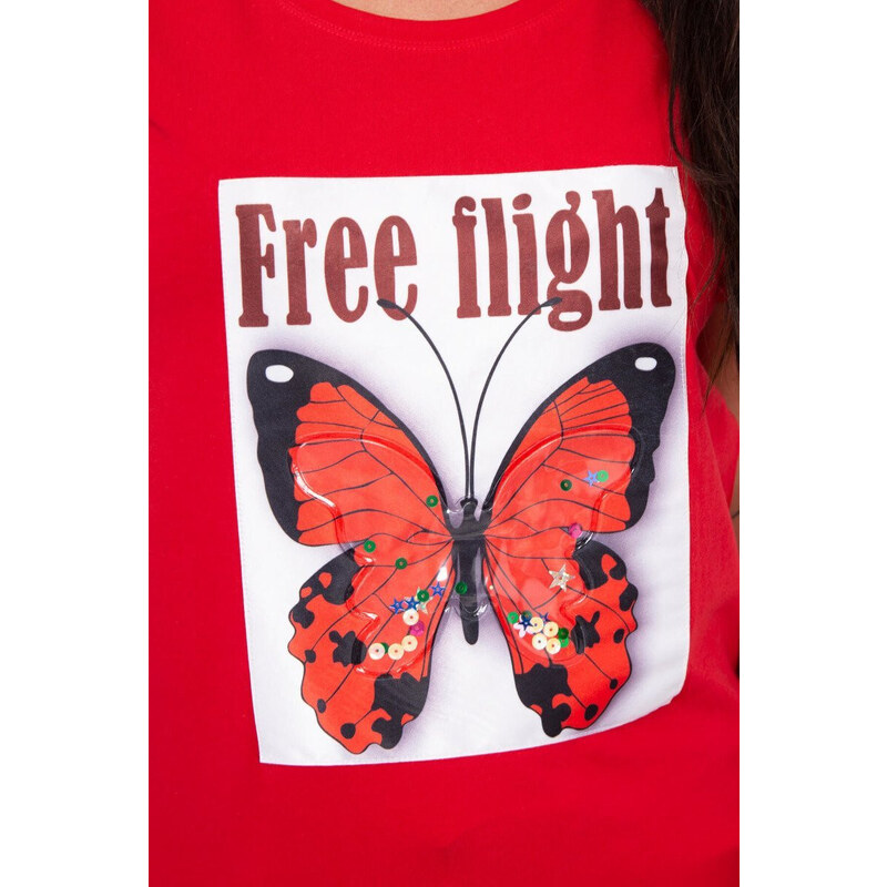 K-Fashion Červená halenka Free Flight 84211311