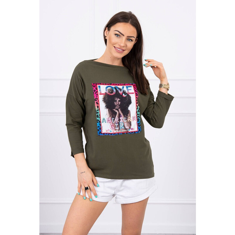 American Girl khaki model 18743841 halenka S/M L/XL - K-Fashion