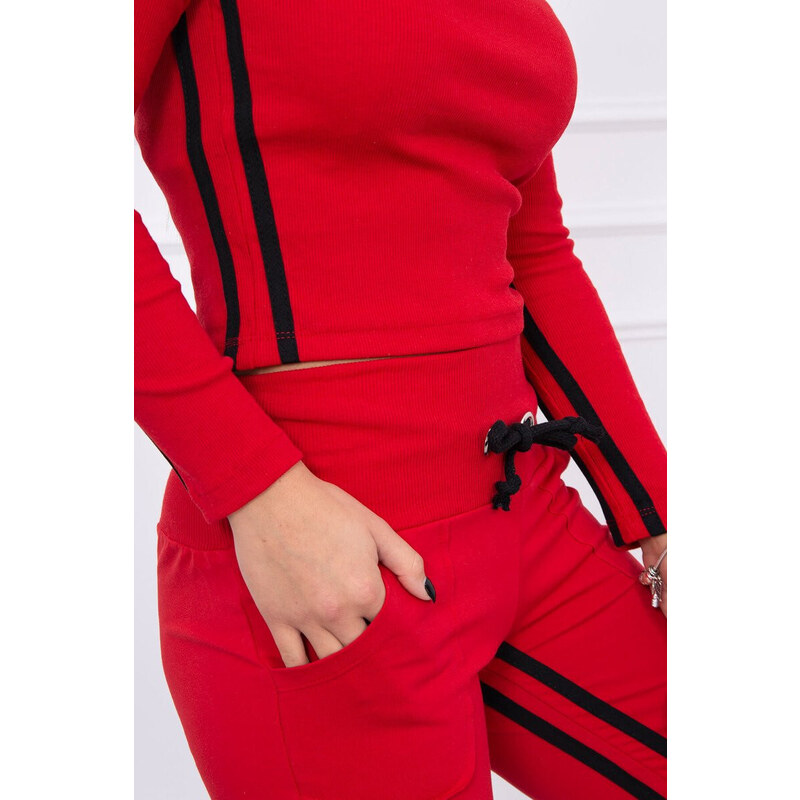 K-Fashion Sada s dvojitým lemováním červená 84211264