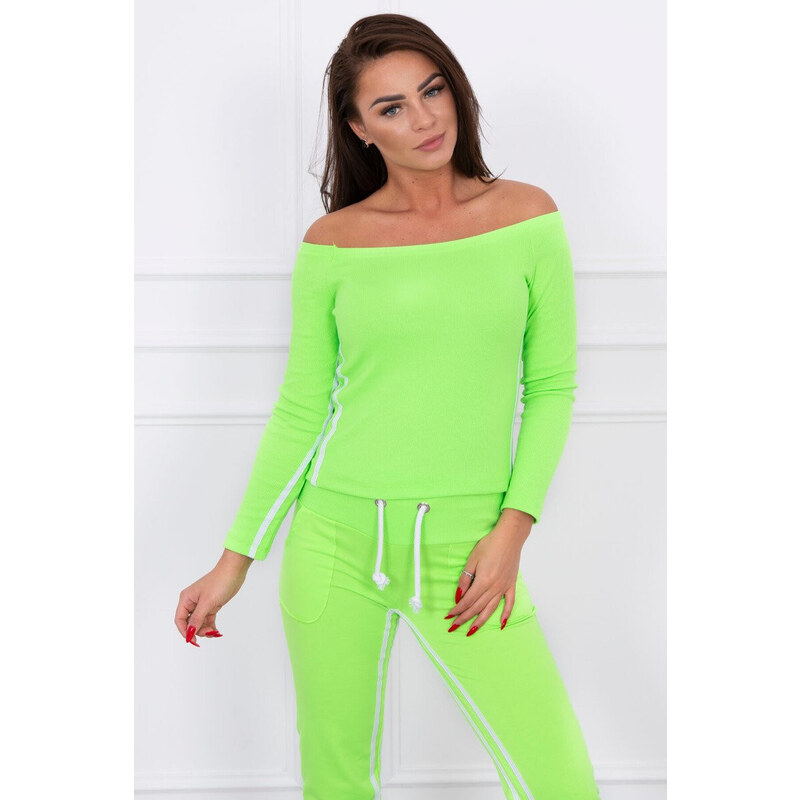 K-Fashion Sada s dvojitým lemováním v neonově zelené barvě 84211309