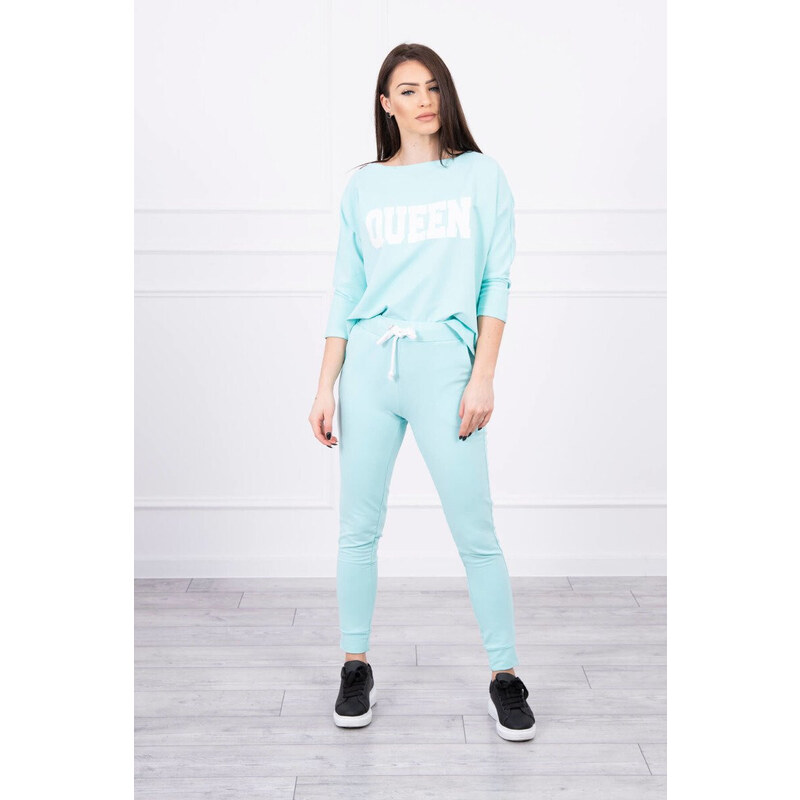 K-Fashion Sada s potiskem Queen mint