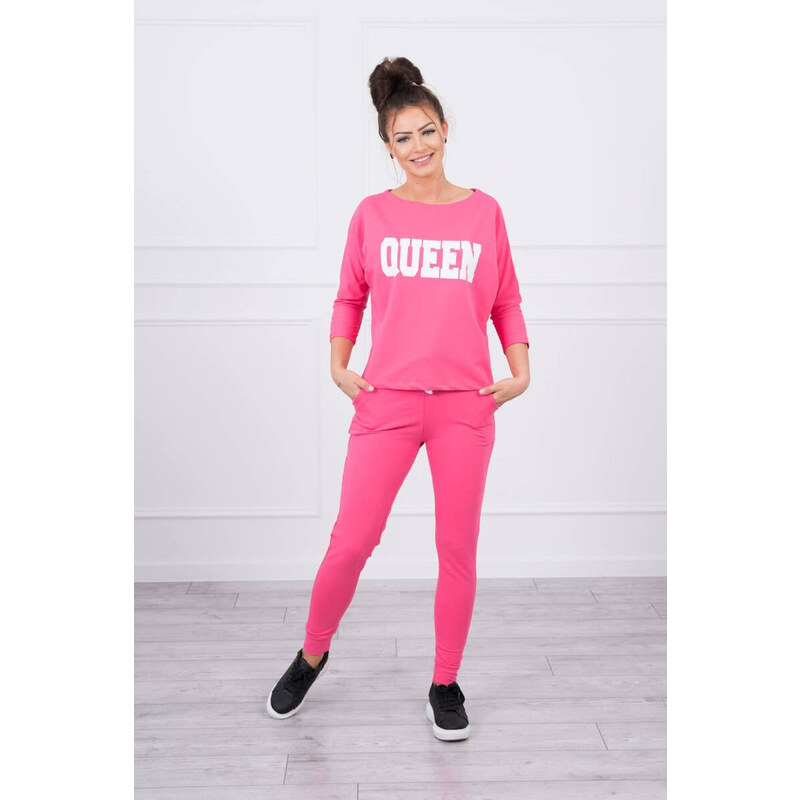 K-Fashion Sada s potiskem Queen fuchsia