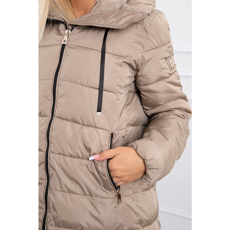 K-Fashion Prošívaná zimní bunda FIFI Cindy beige