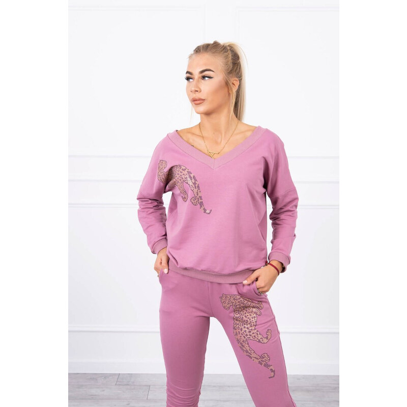K-Fashion Zirkonová sada panther tmavě růžová 84211899