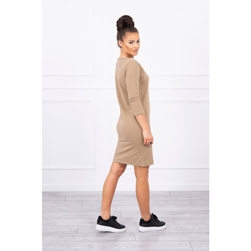 K-Fashion Klasické velbloudí šaty