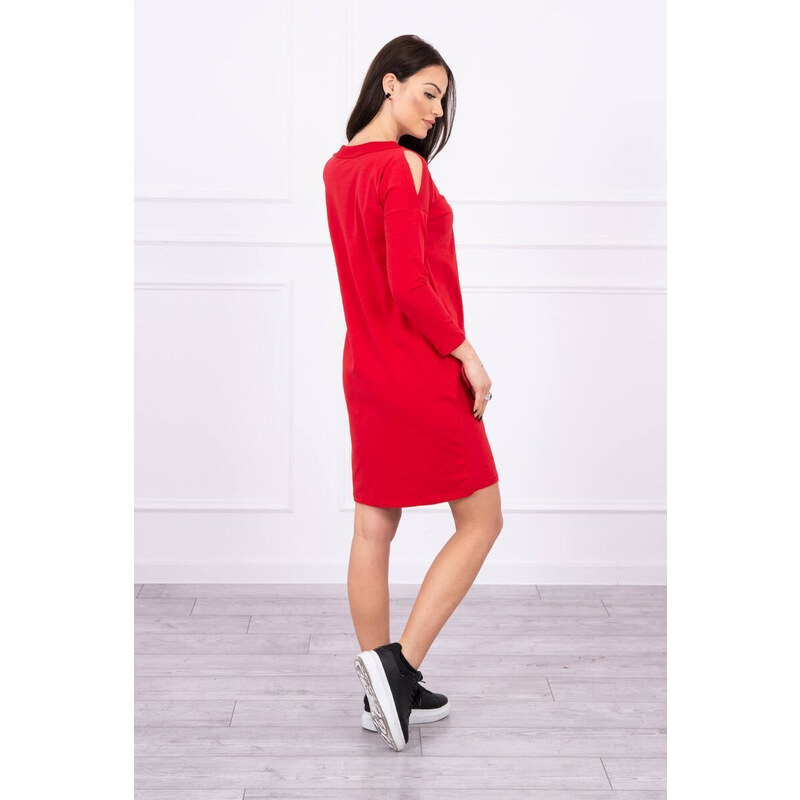 K-Fashion Šaty s potiskem Dream červené