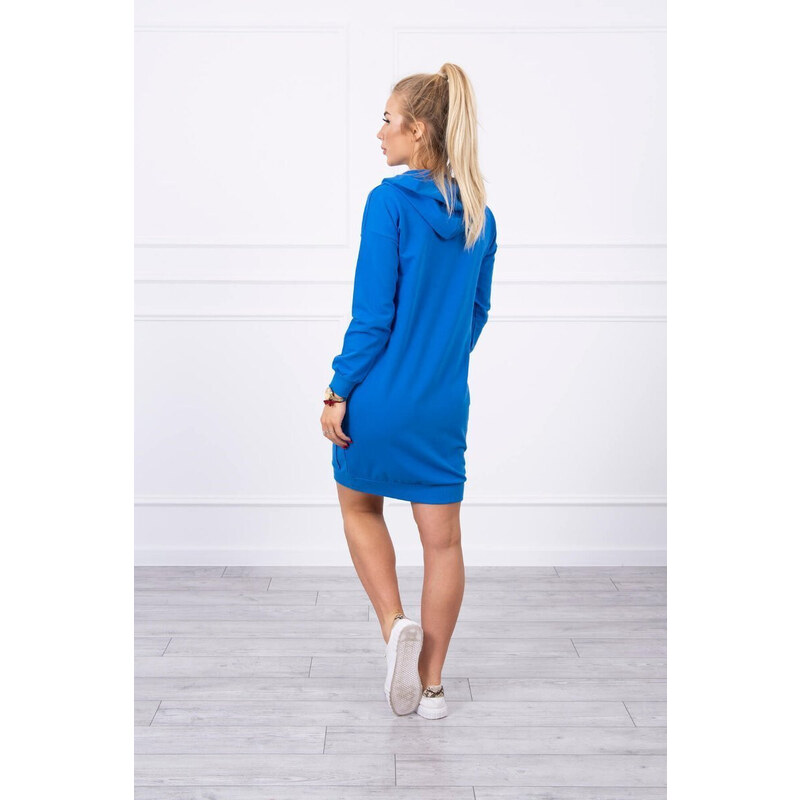 K-Fashion Šaty s kapucí chrpa