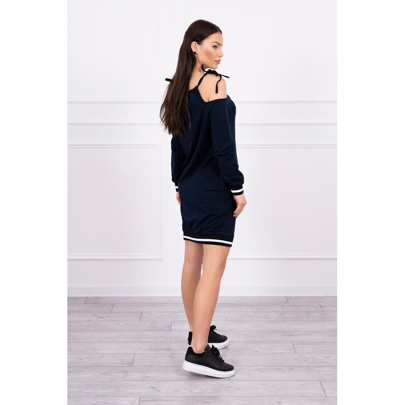 K-Fashion Šaty Tres Chic v tmavě modré barvě