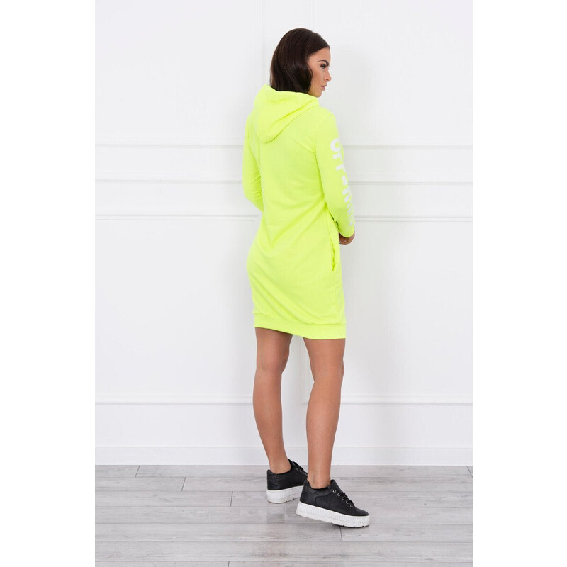 K-Fashion Šaty Off White yellow neon