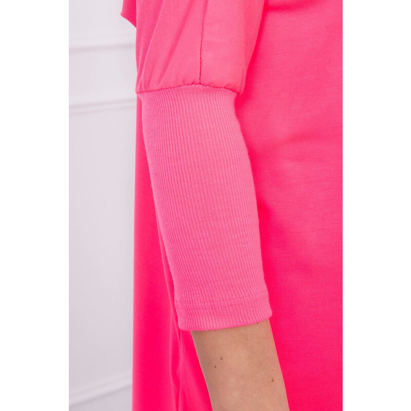 K-Fashion Oversize halenka růžová neonová