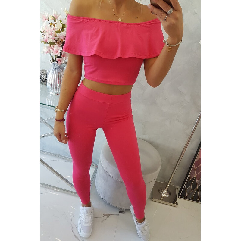 K-Fashion Sada s volánky malinová