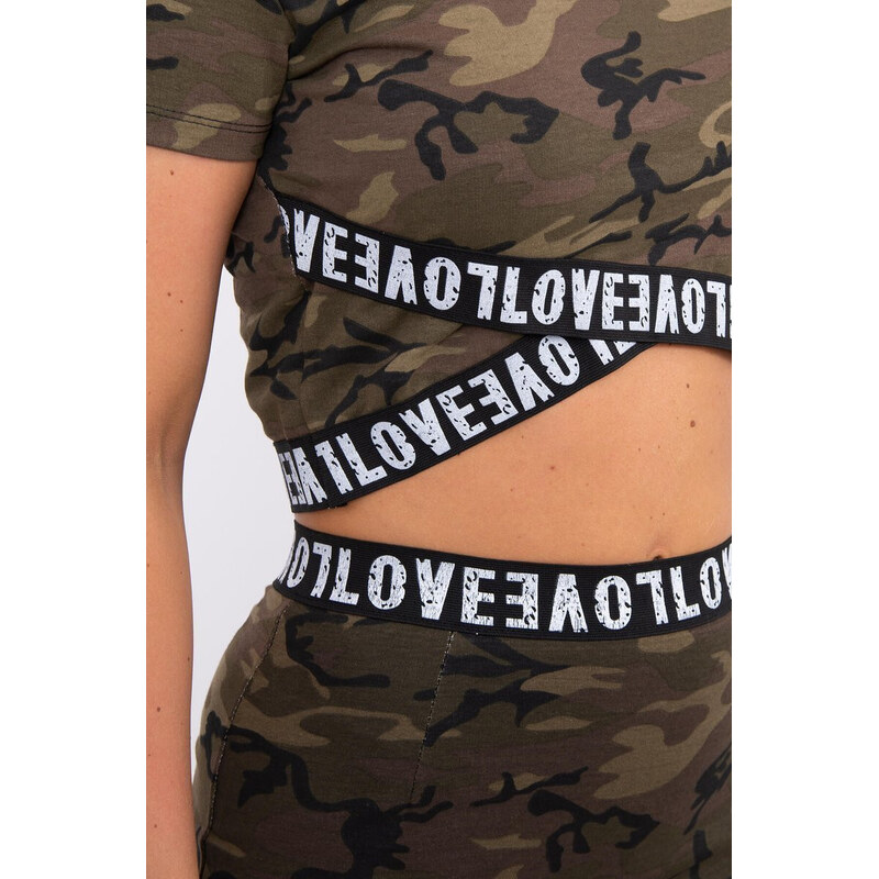 Souprava halenky se sukní moro model 18744663 - K-Fashion