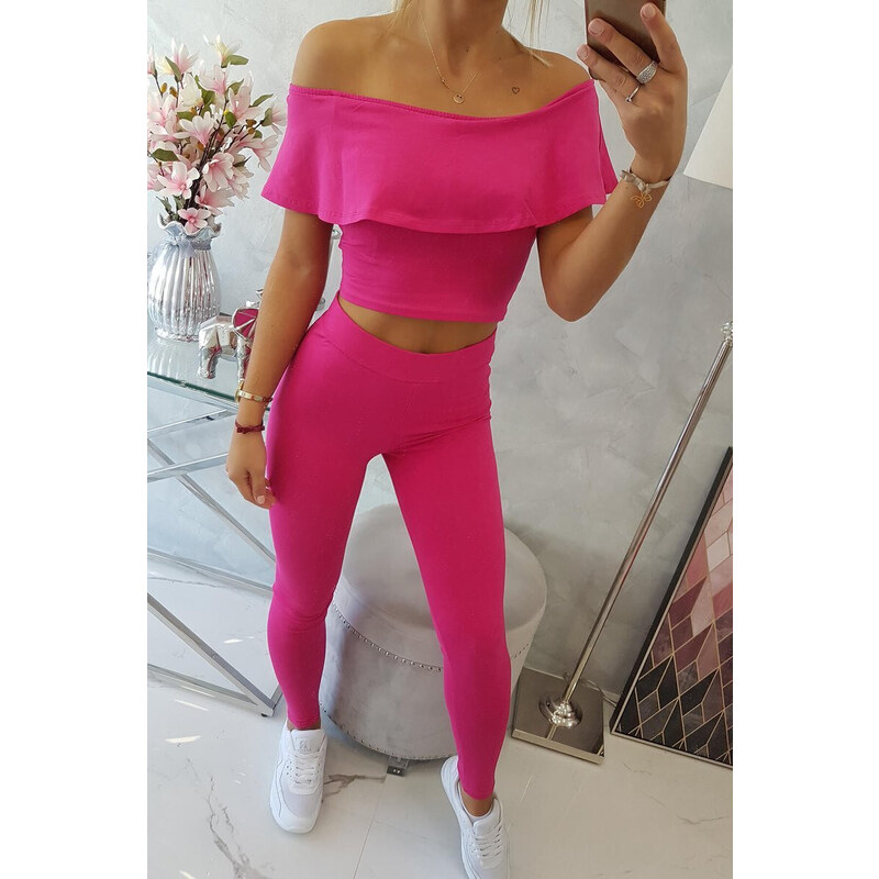 K-Fashion Fuchsiová souprava s volánky 84211232