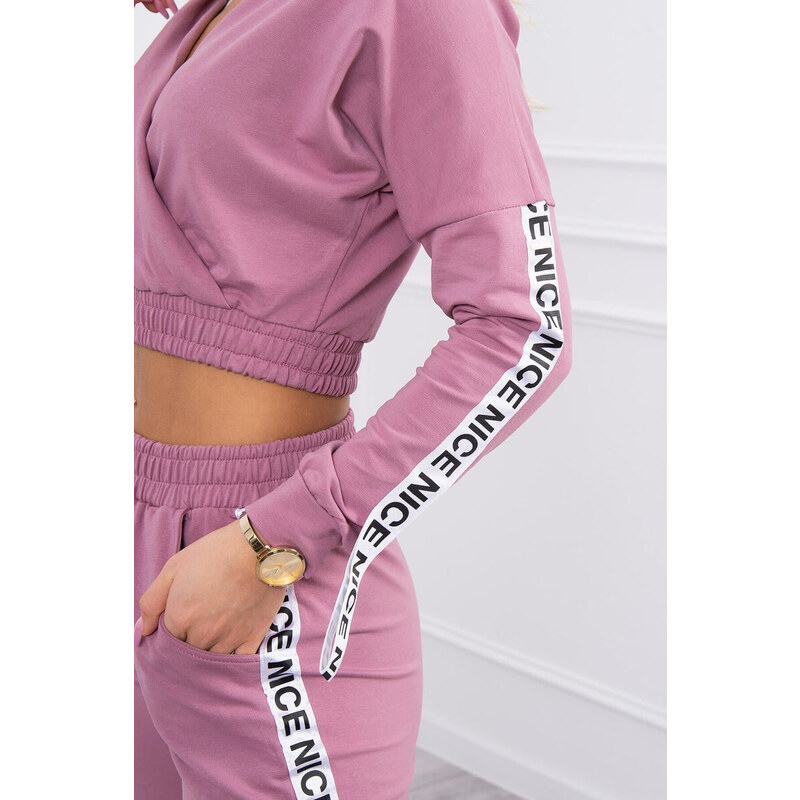 K-Fashion Sada s ozdobnými stuhami tmavě růžová