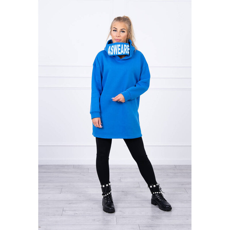 model 18747448 modrá mikina s kapucí - K-Fashion